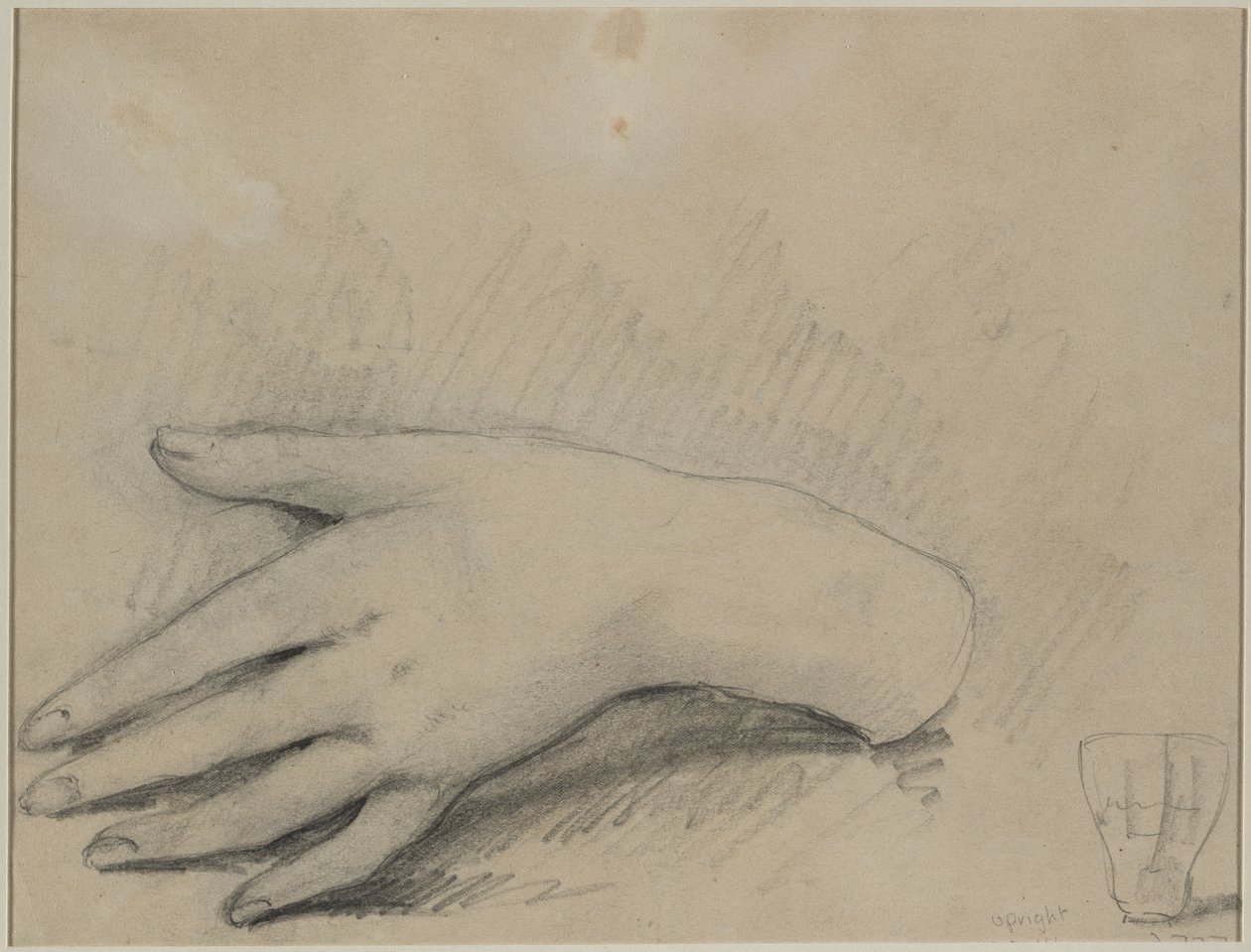 Studie av en kvinnes hånd (verso) av Theodule Ribot