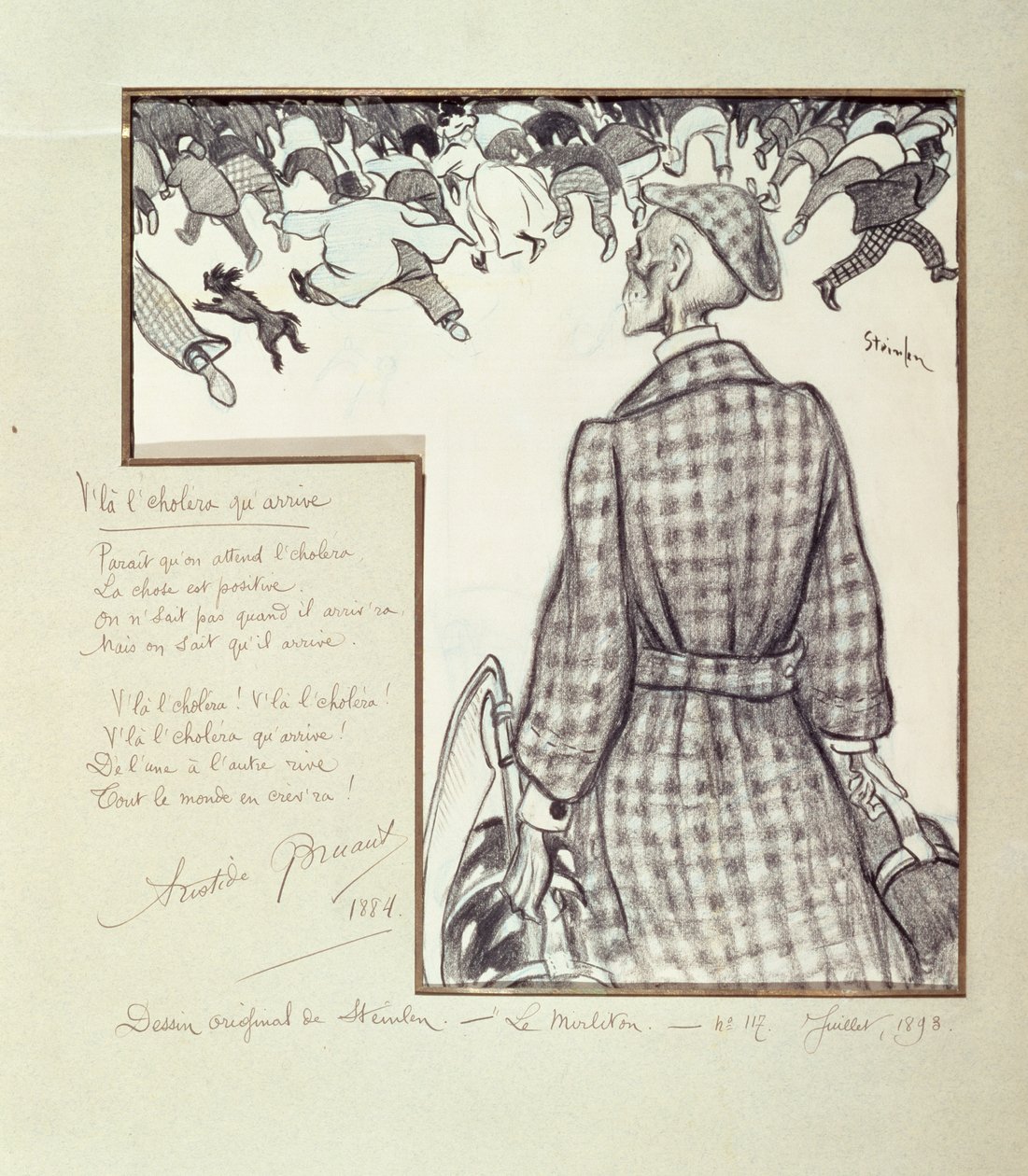 Kolera kommer, 1898 av Théophile Alexandre Steinlen