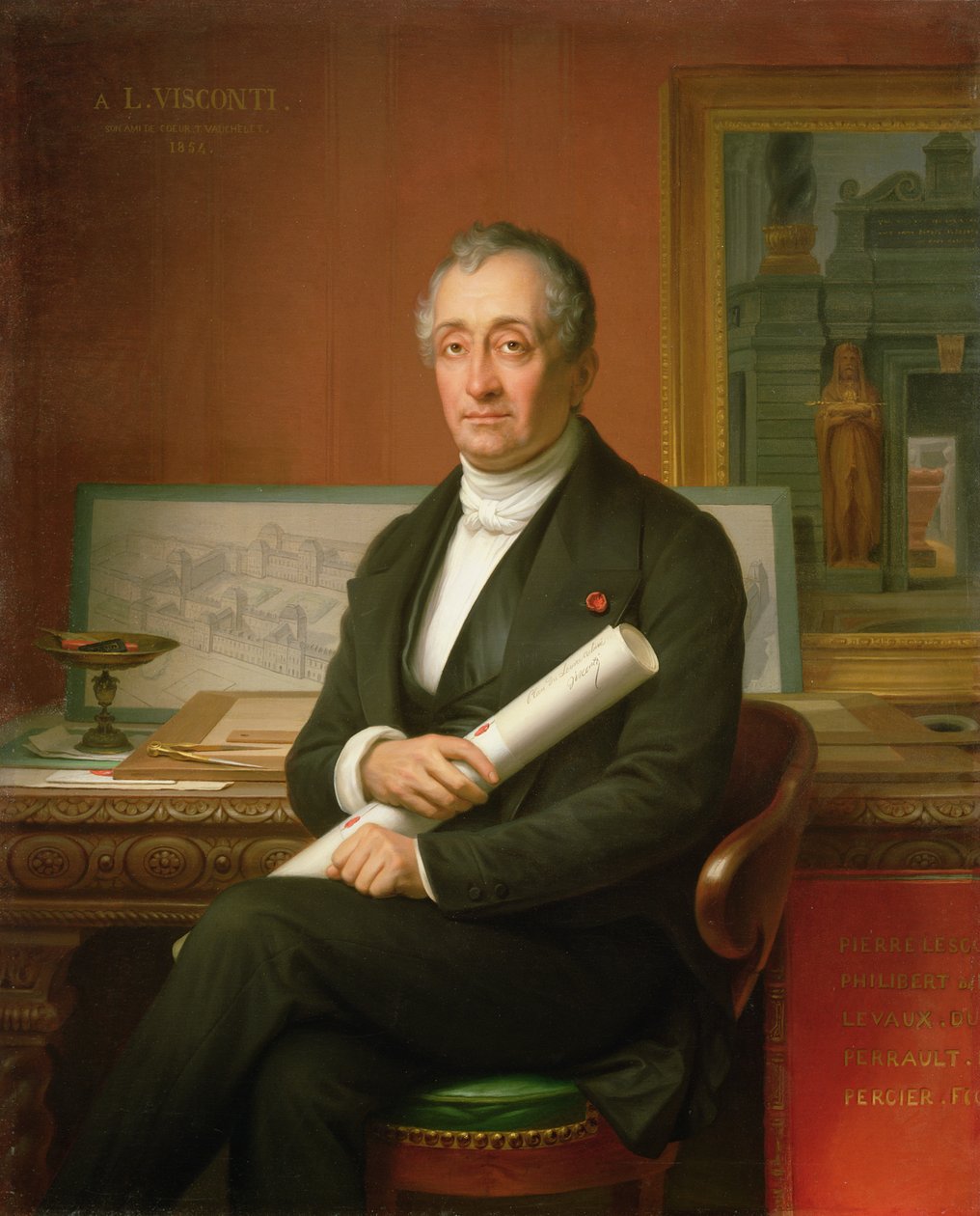 Ennio Quirino Visconti (1751-1818) 1854 av Theophile Auguste Vauchelet