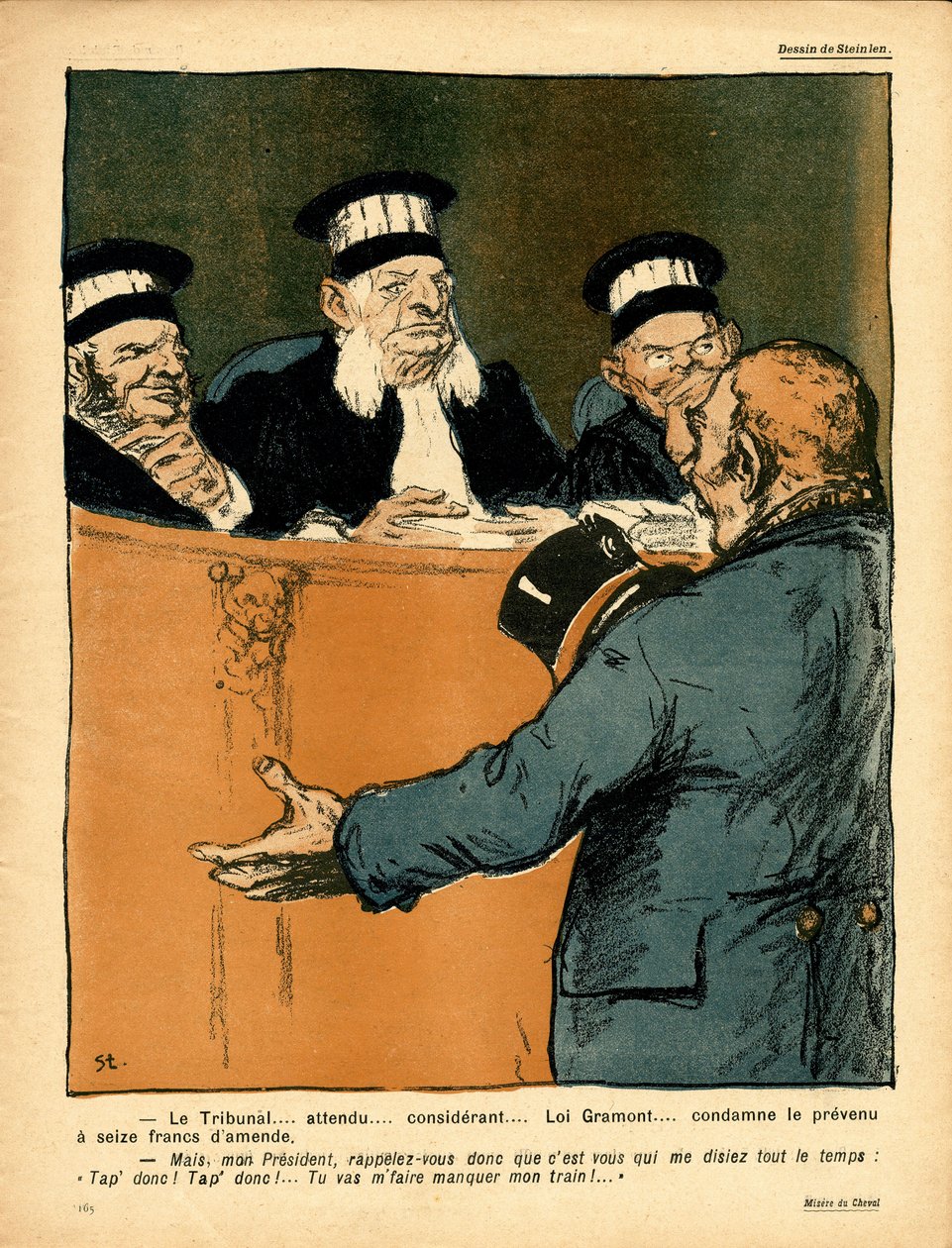 Smørtallerkenen, satirisk i farger av Théophile Alexandre Steinlen