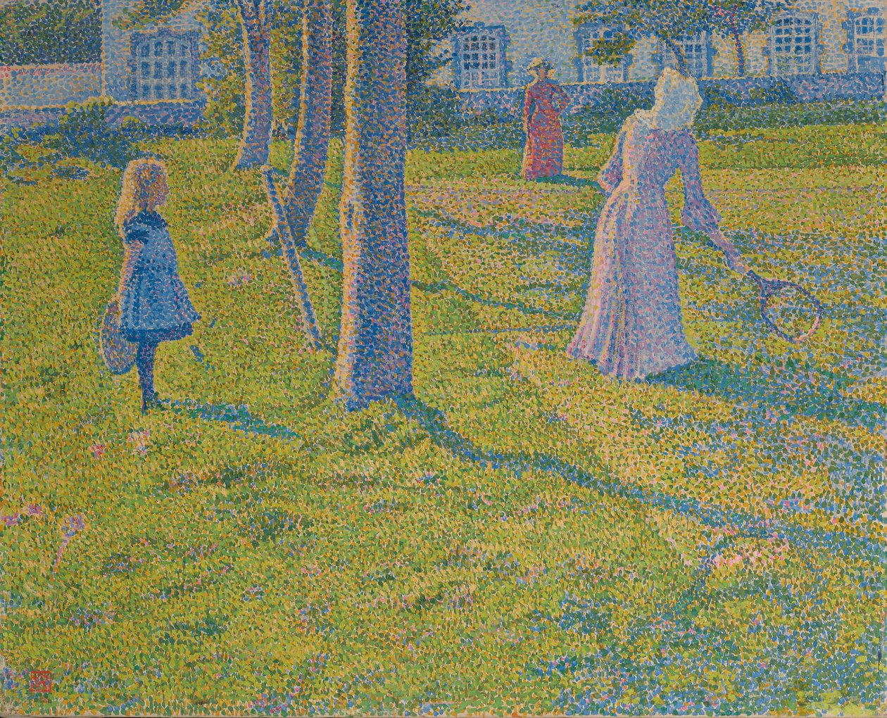 Tennisspillet, 1889. av Théo van Rysselberghe