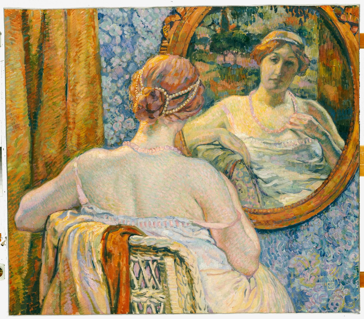 Kvinne i et speil, 1907 av Théo van Rysselberghe