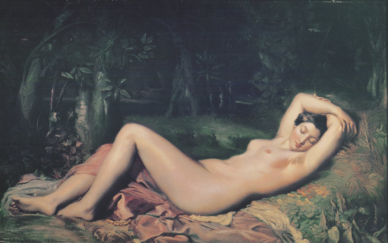 En sovende nymfe, 1850 av Théodore Chassériau
