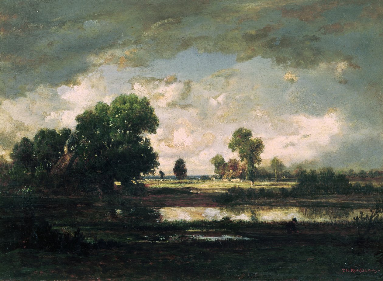The Pool with a Stormy Sky, ca. 1865-7 av Pierre Etienne Theodore Rousseau