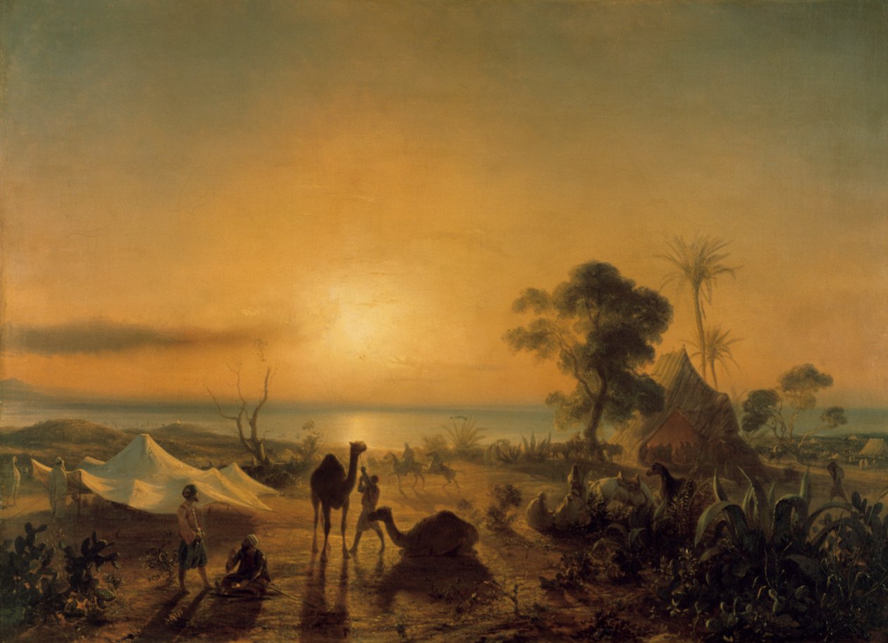 Leiren ved Staoueli, 1830. av Jean Antoine Theodore Gudin