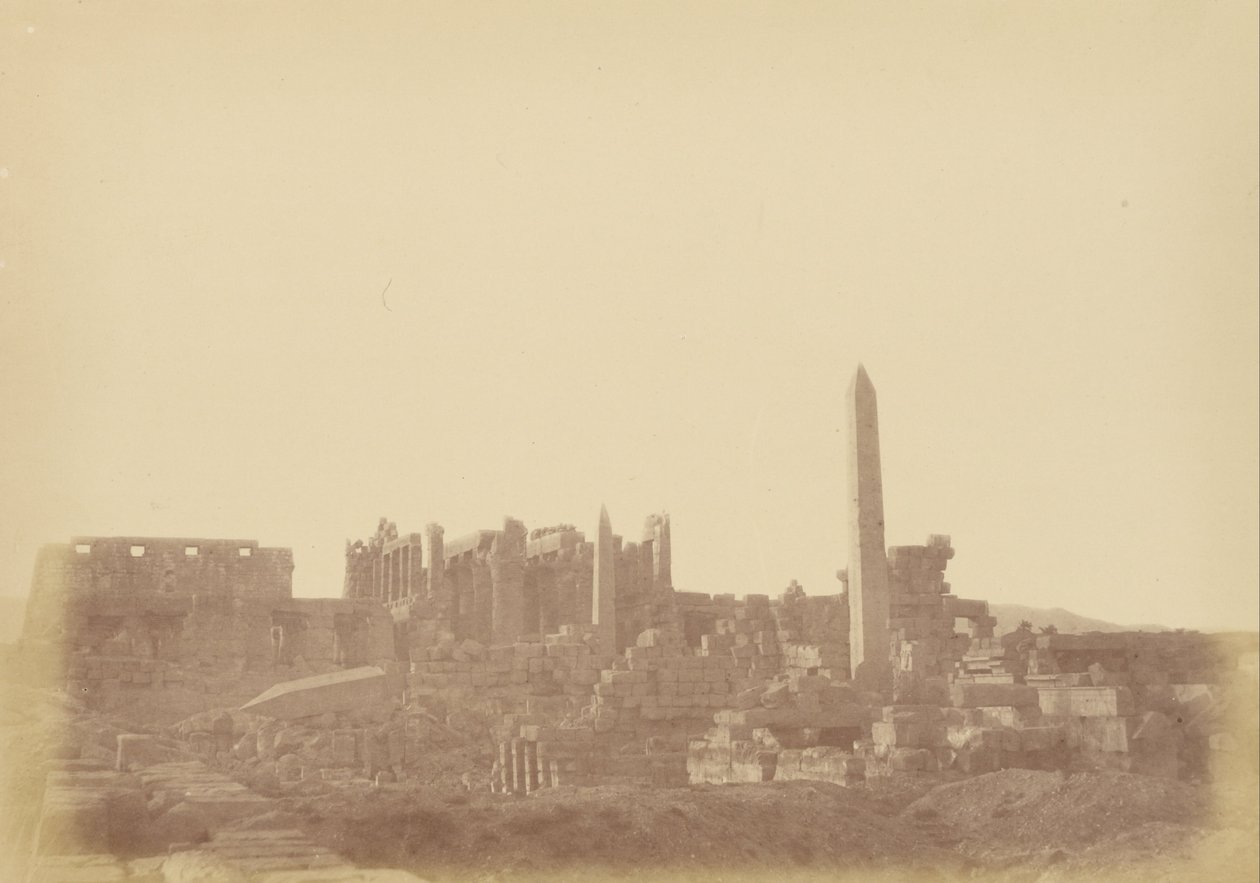 Oversikt over Palace of Karnak av Théodule Devéria