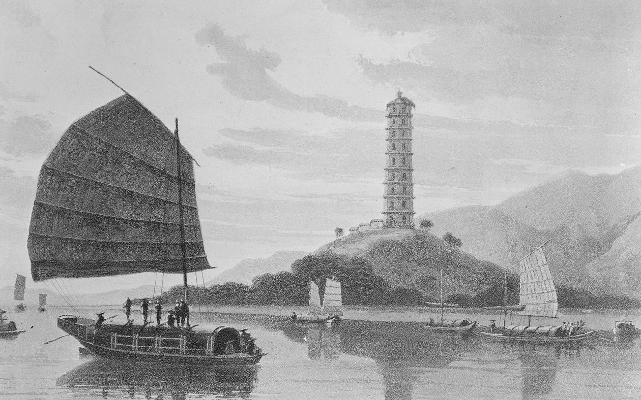 Whampoa-pagoden, 1810 av Thomas und William Daniell