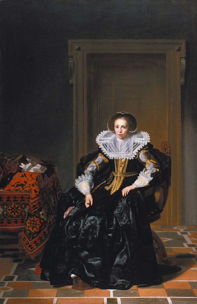 Portrett av en dame av Thomas de Keyser