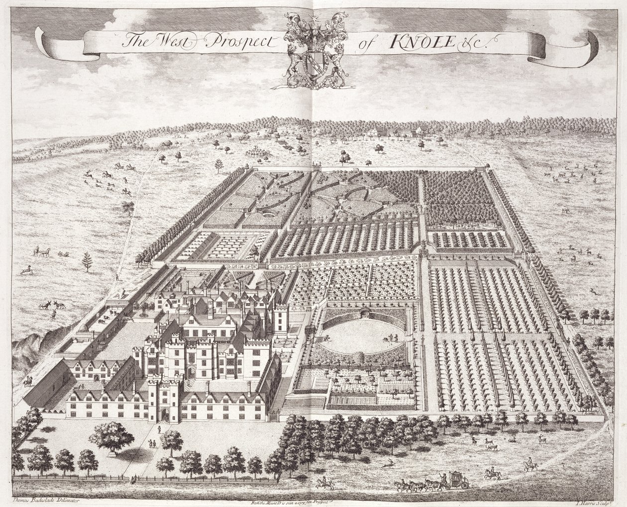 The West Prospect of Knole, fra 