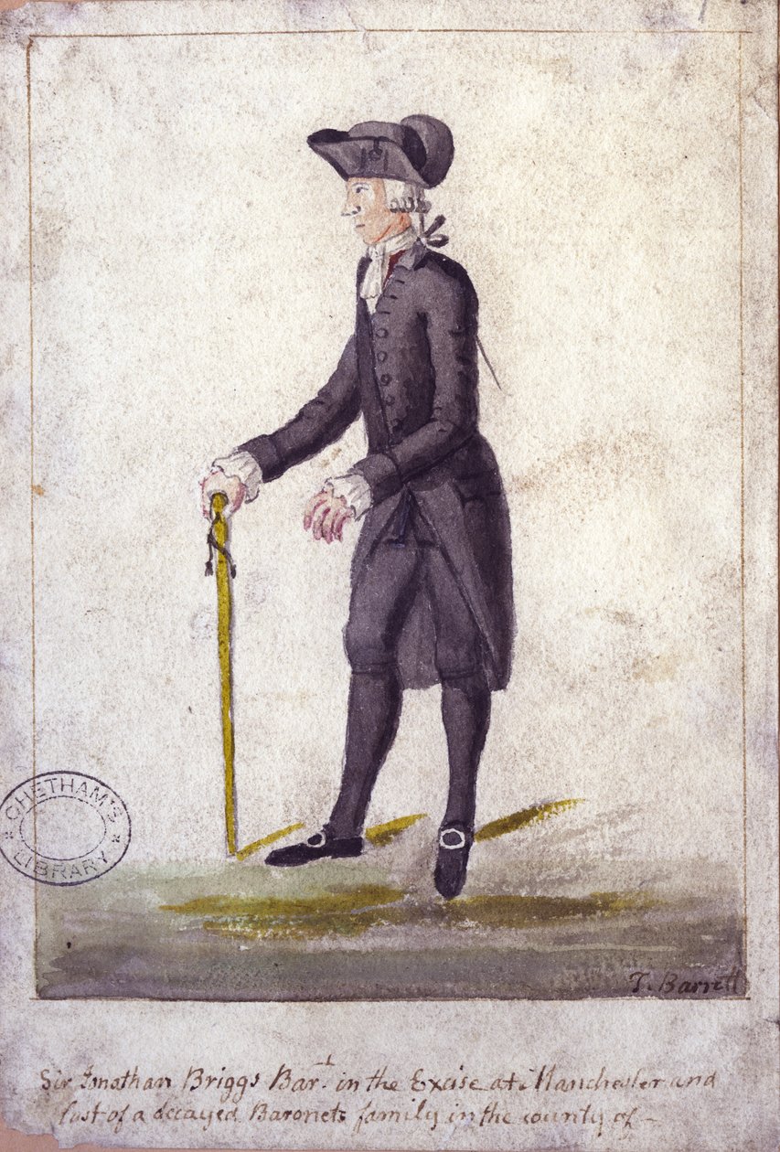 Sir Jonathan Briggs (penn og blekk og wc på papir) av Thomas Barritt