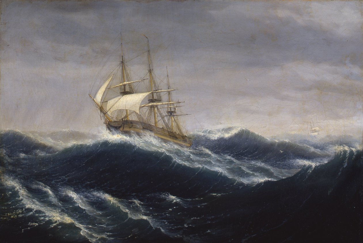 Skipet Ohio, 1829 av Thomas Birch
