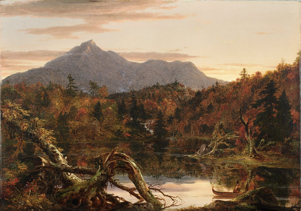 Autumn Twilight, utsikt over Corway Peak, 1834 av Thomas Cole