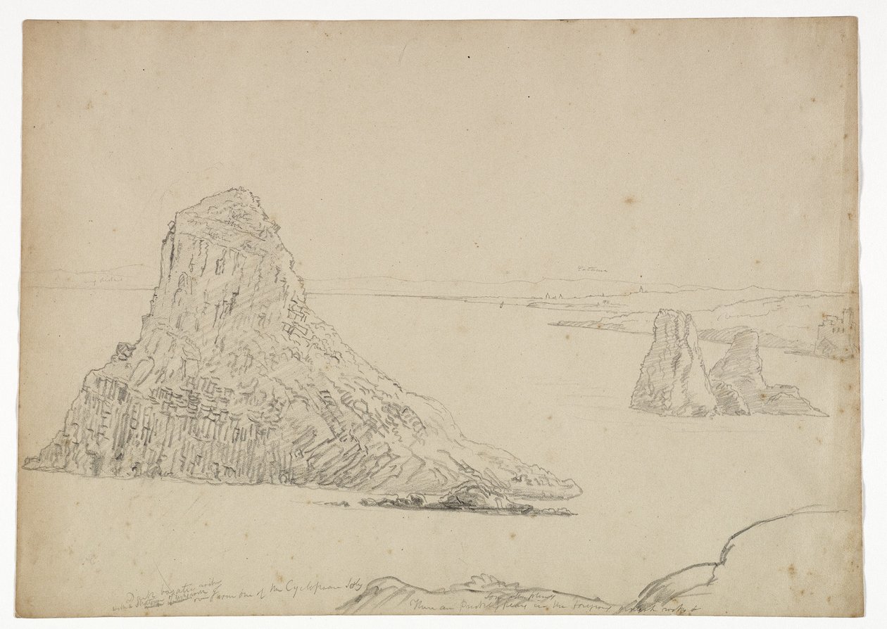 Cyclopess Islands, Sicilia, 1842 av Thomas Cole