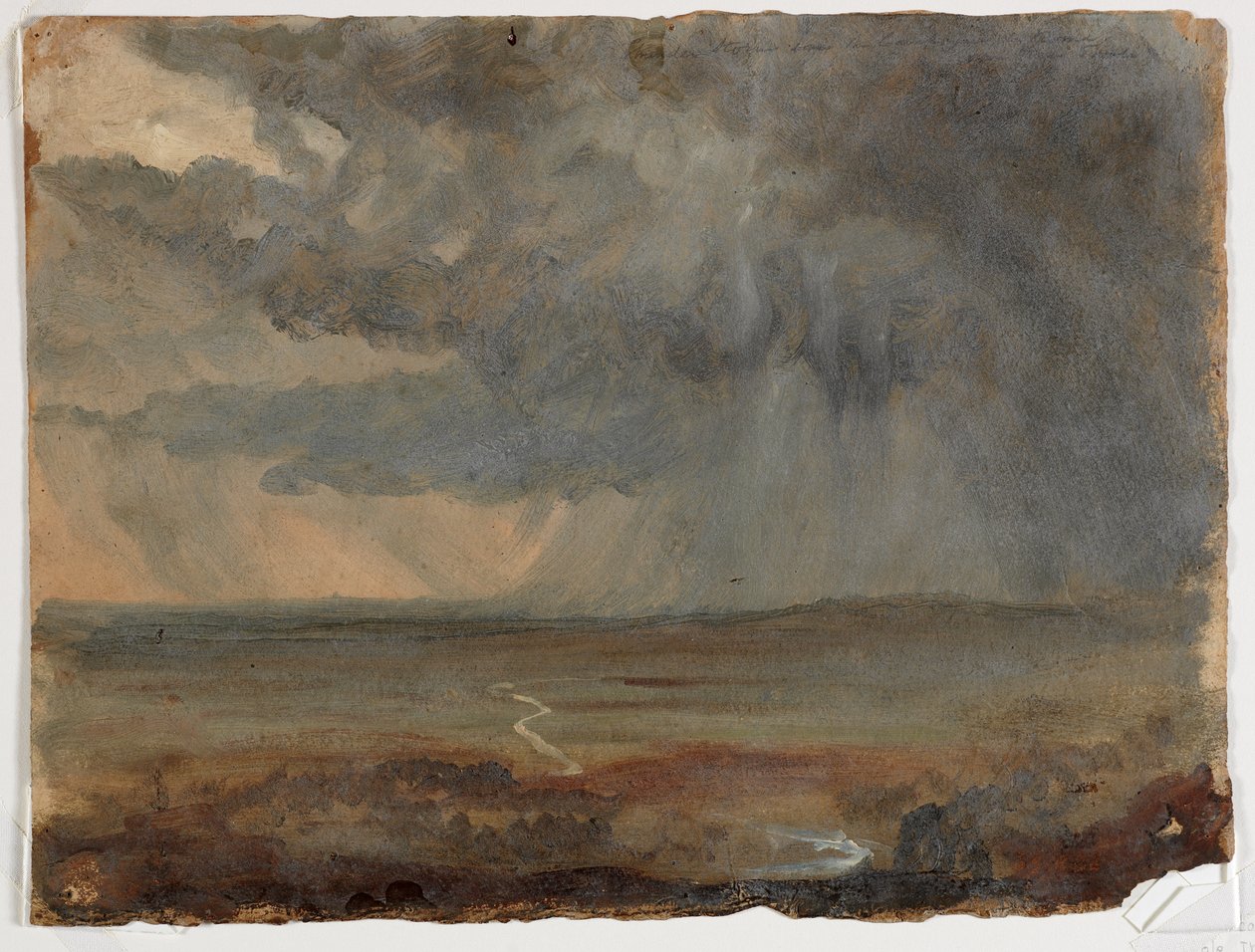 Stormy Landscape, ca. 1832 (olje på papir) av Thomas Cole