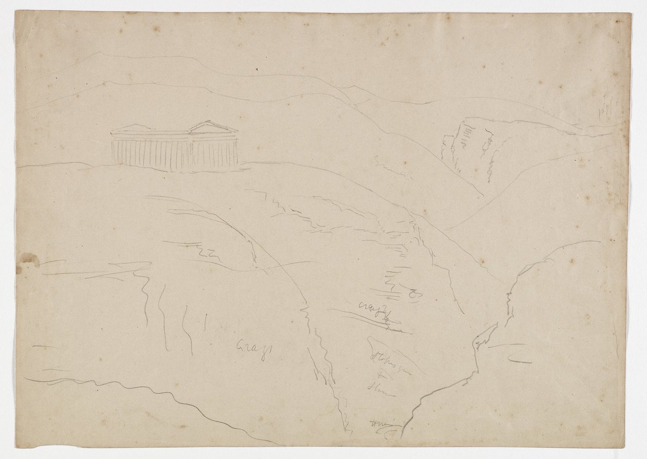 Tempel i Segesta, Sicilia, 1842 av Thomas Cole