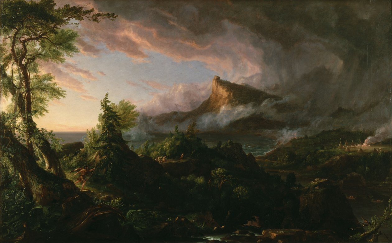 The Savage State fra The Course of Empire av Thomas Cole