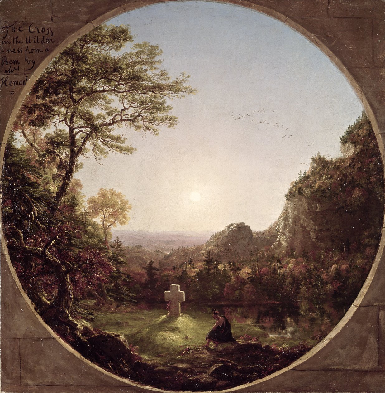 Det ensomme korset, 1845 av Thomas Cole