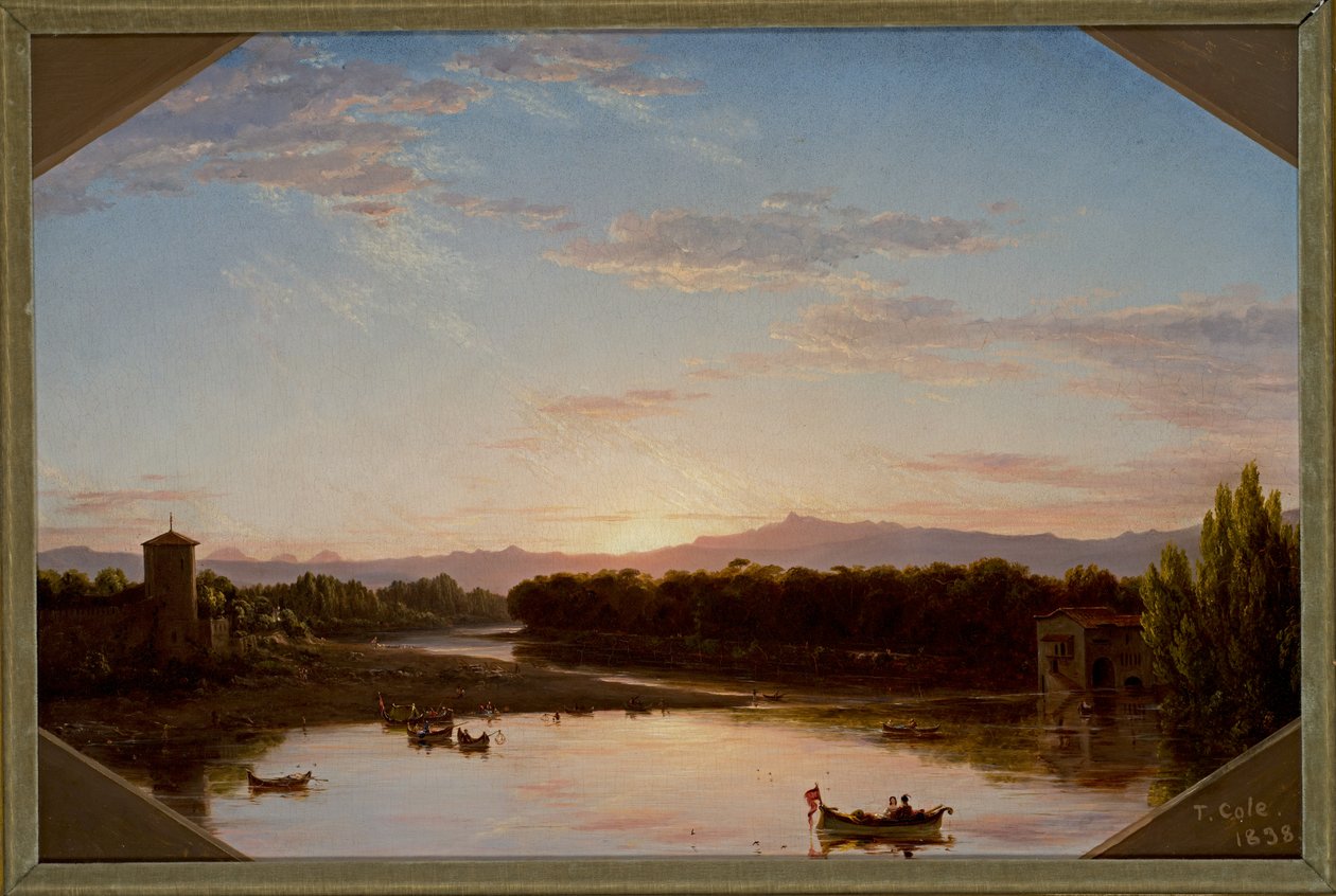Utsikt over Arno, 1838 av Thomas Cole
