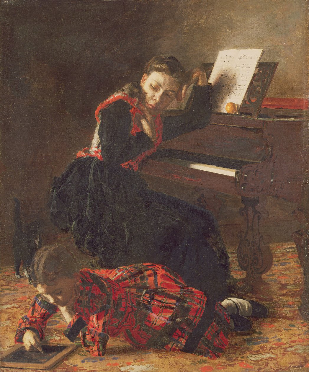 Hjemmescene, ca. 1870-71 av Thomas Eakins