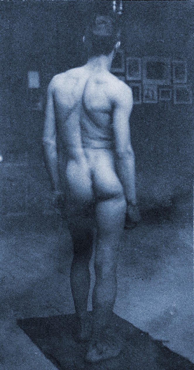 Nakenportrett av Samuel Murray i Eakins studio, 1890 (cyanotype) av Thomas Eakins