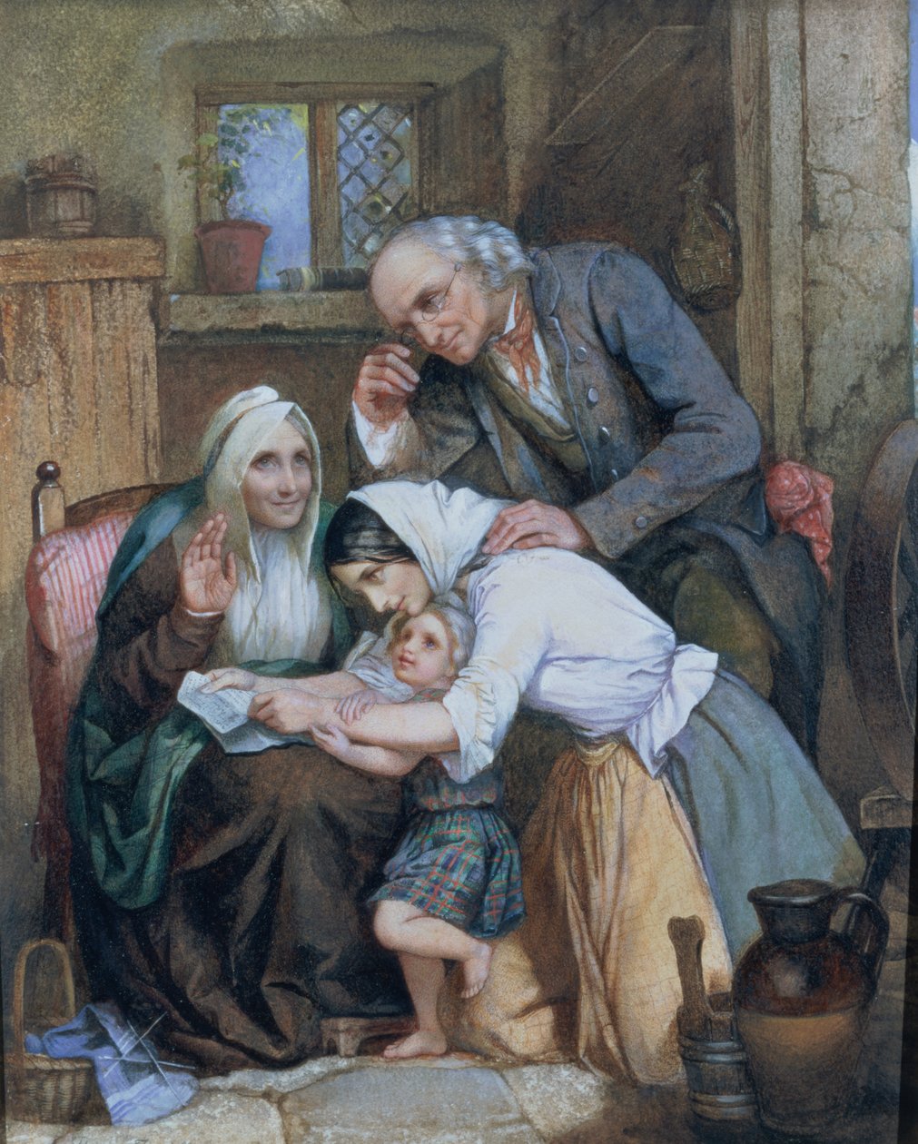 Gode nyheter, 1863 av Thomas Faed