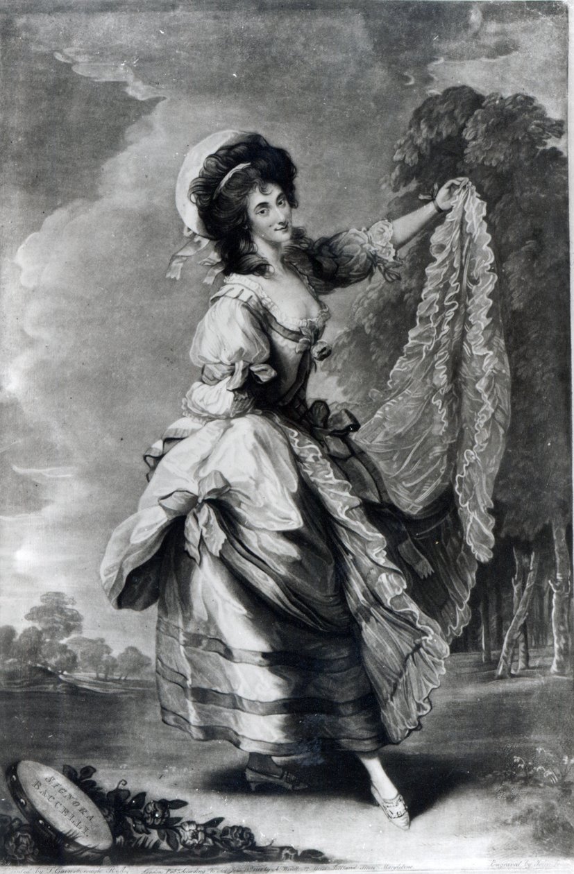 Giovanna Baccelli, gravert av John Jones (mezzotint) av Thomas Gainsborough