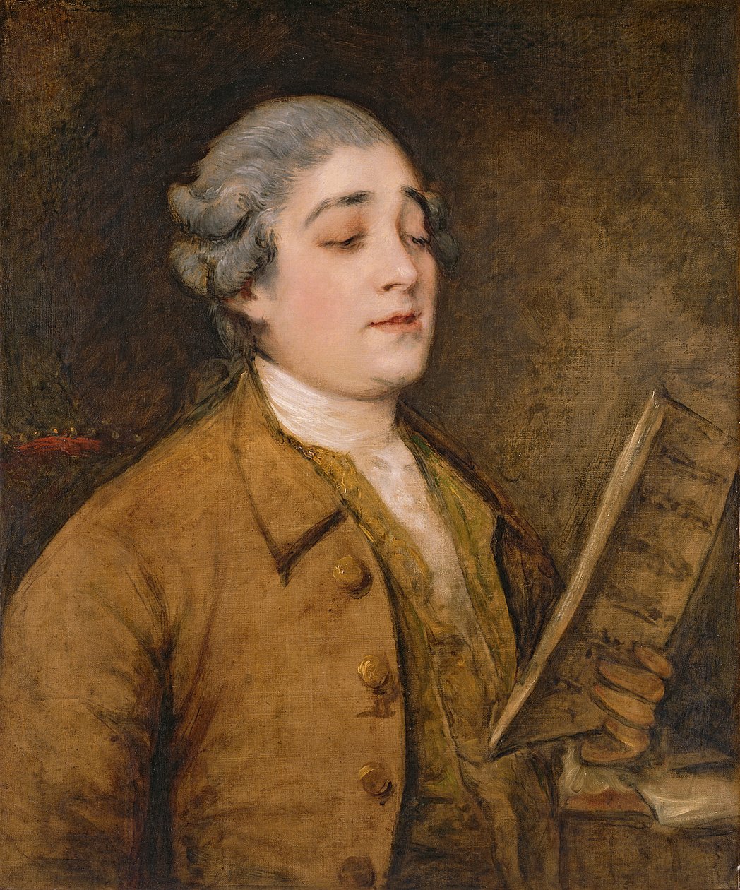 Portrett av Giusto Ferdinando Tenducci (ca. 1734-90) kastratsanger og komponist, ca. 1773-75 av Thomas Gainsborough