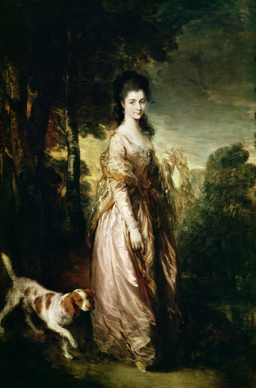 Portrett av fru Lowndes-Stone (1758-1837) ca. 1775 av Thomas Gainsborough