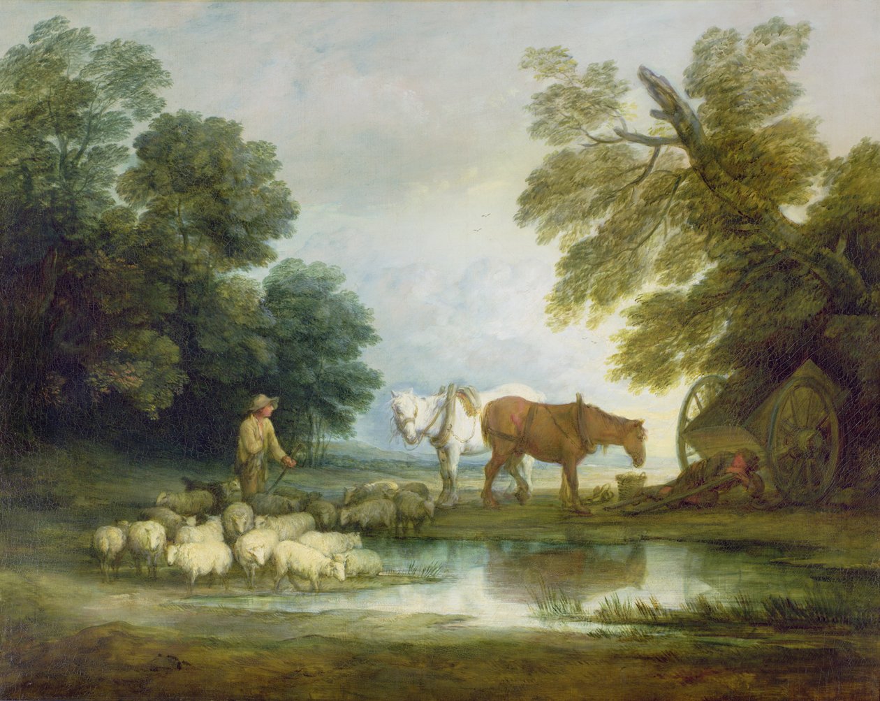 Hyrde ved en bekk av Thomas Gainsborough