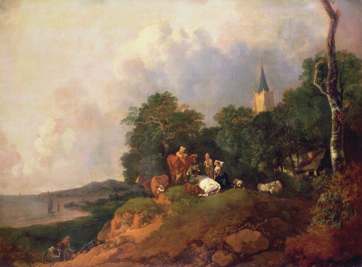 Utsikt nær kysten, ca. 1750-55 av Thomas Gainsborough
