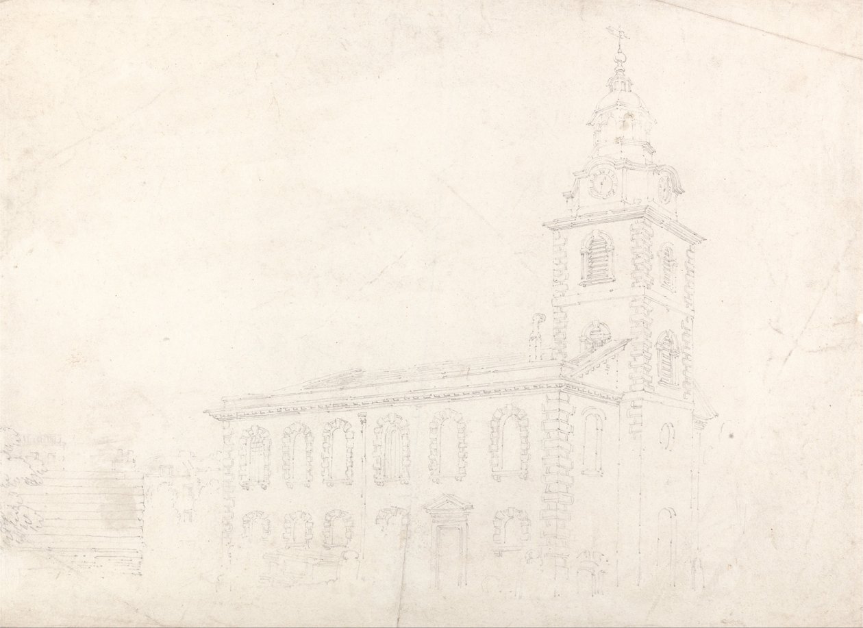 Christ Church, Blackfriars, London av Thomas Girtin