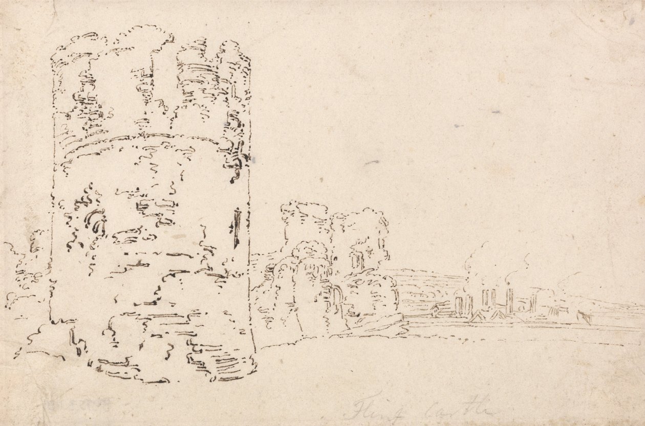 Flint Castle av Thomas Girtin