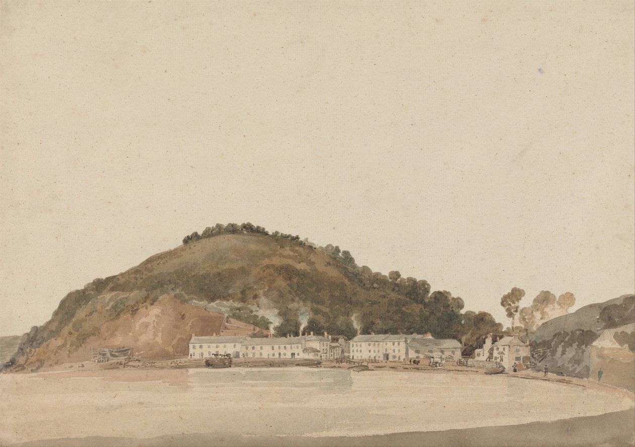 Nes på kysten av South Devon, muligens Shaldon av Thomas Girtin