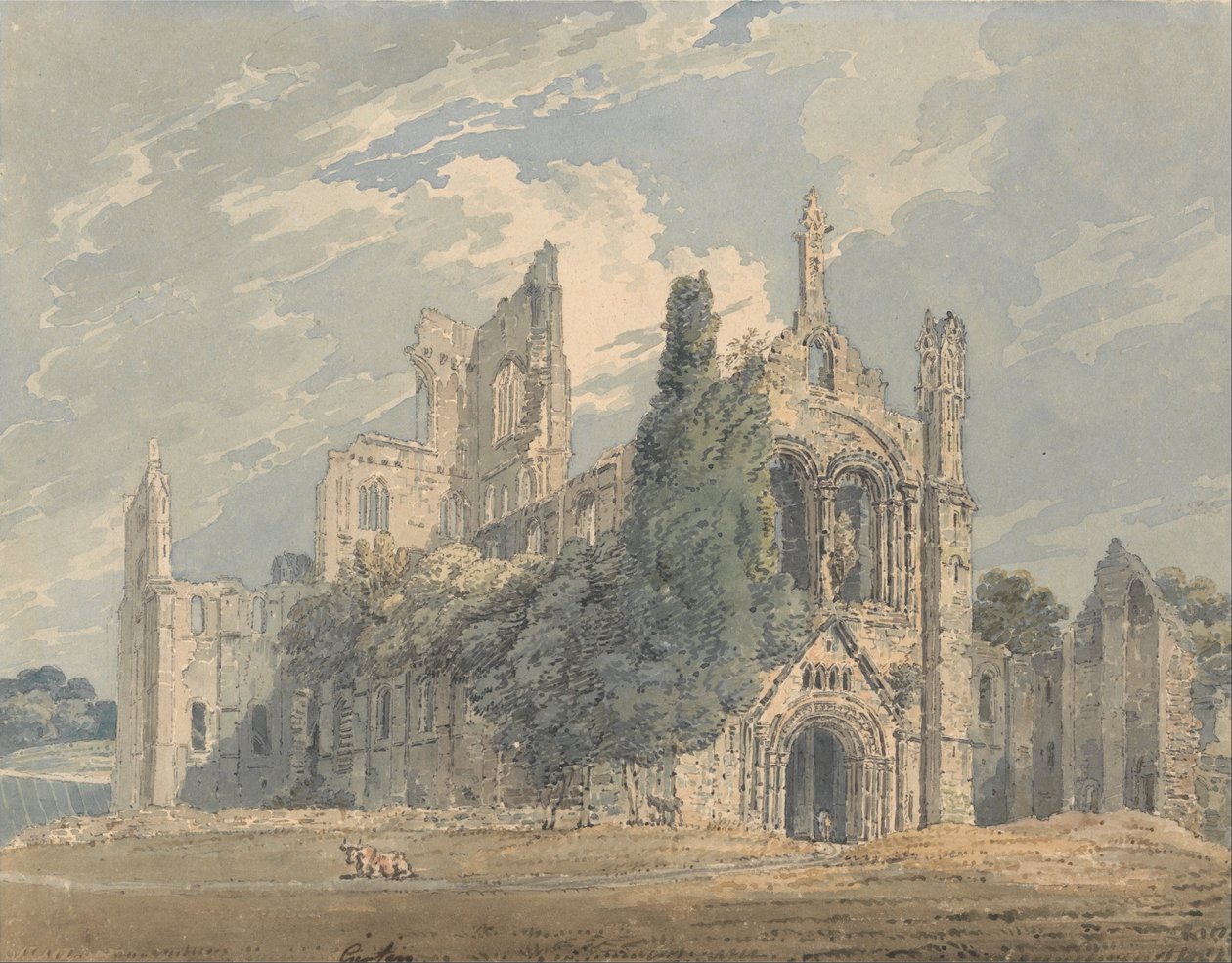 Kirkstall Abbey fra N.W. av Thomas Girtin