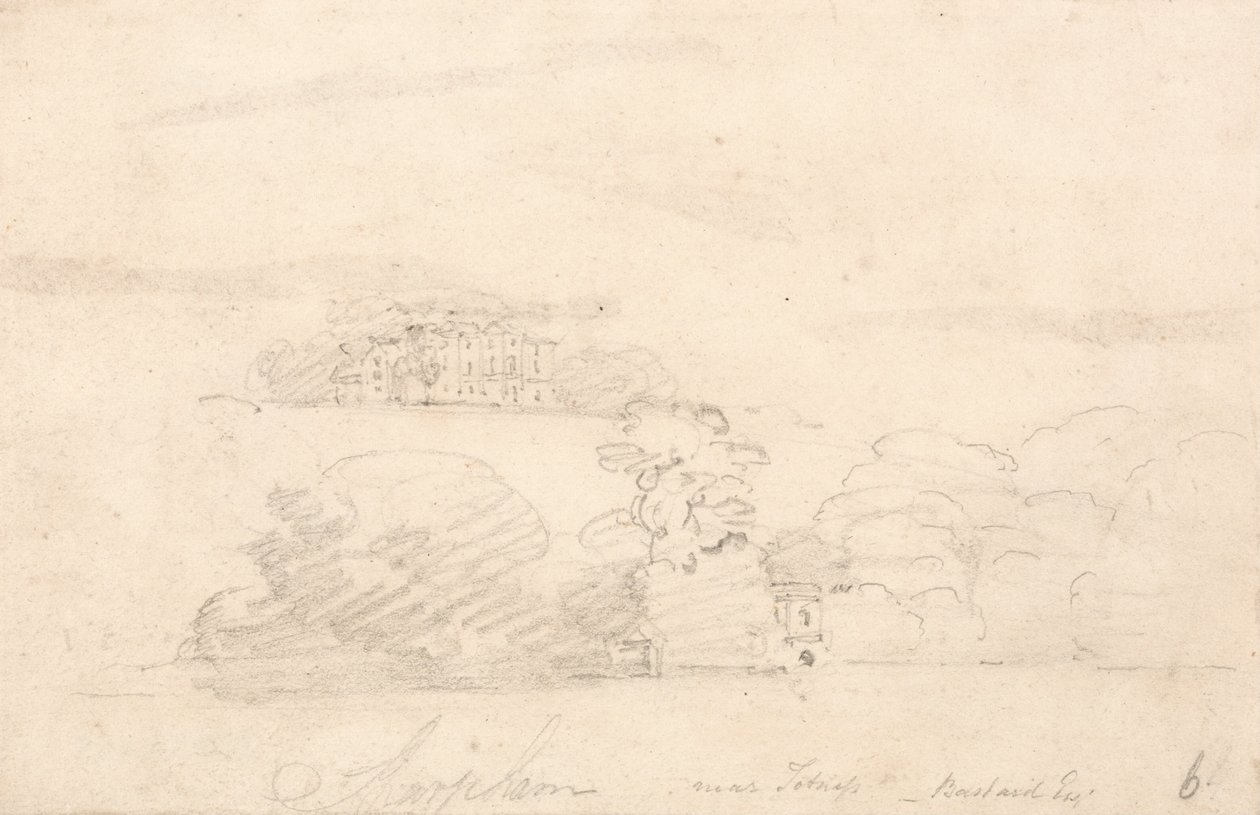 Sharpham, nær Totnes, Devon av Thomas Girtin