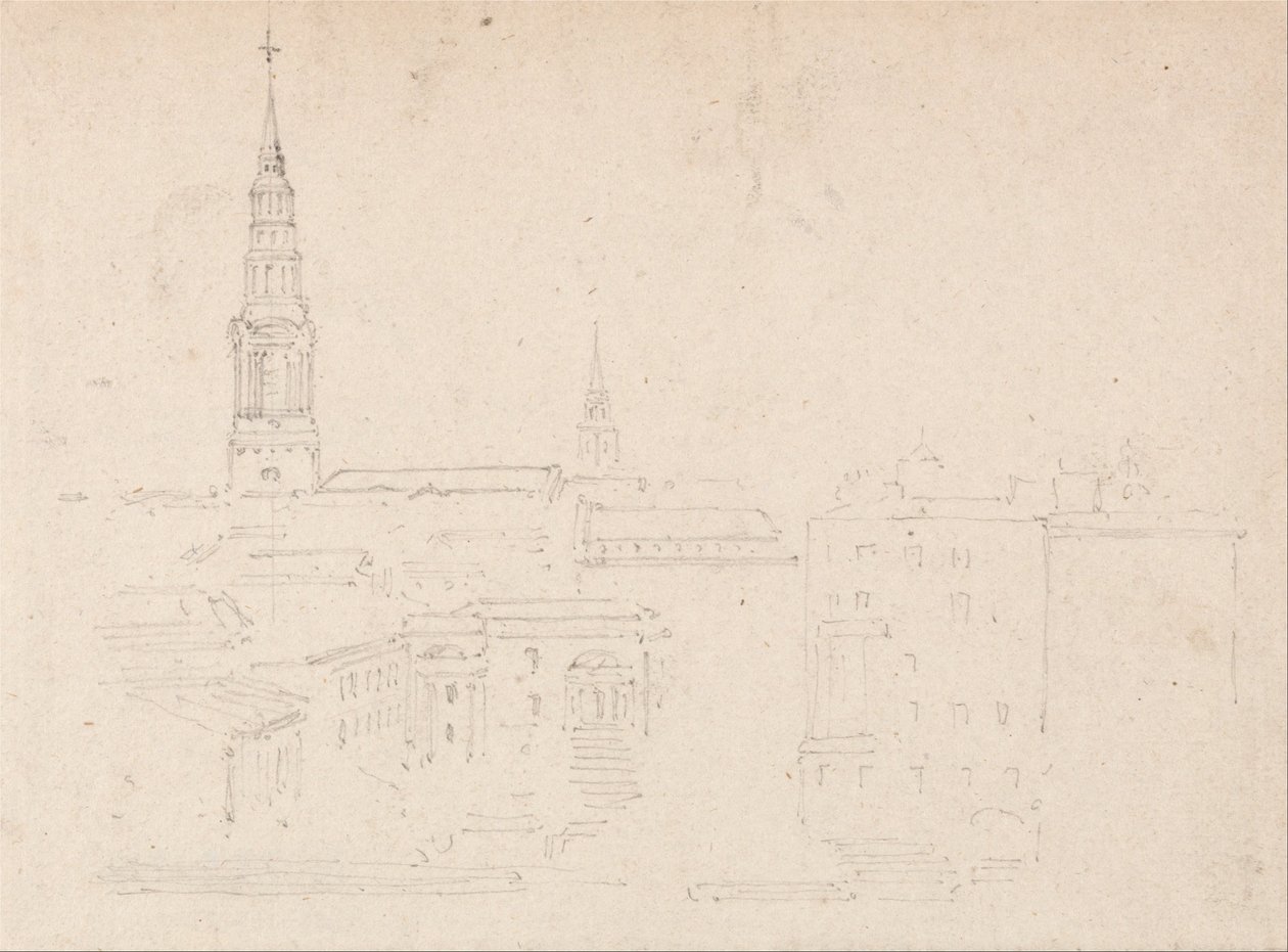 St. Brides, Fleet Street, London av Thomas Girtin