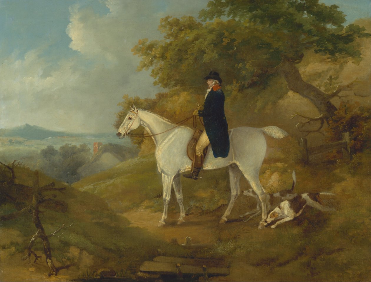 George Morland på sin jeger av Thomas Hand