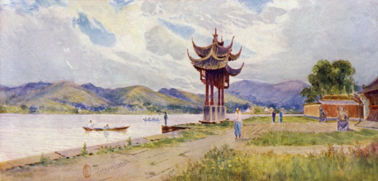 Hangchow, Pailau ved Imperial Library av Thomas Hodgson Liddell