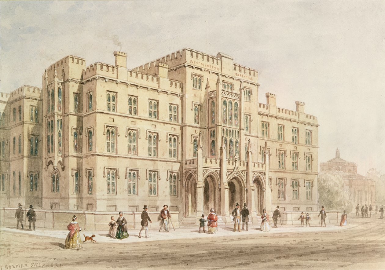 Westminster Hospital (wc på papir) av Thomas Hosmer Shepherd