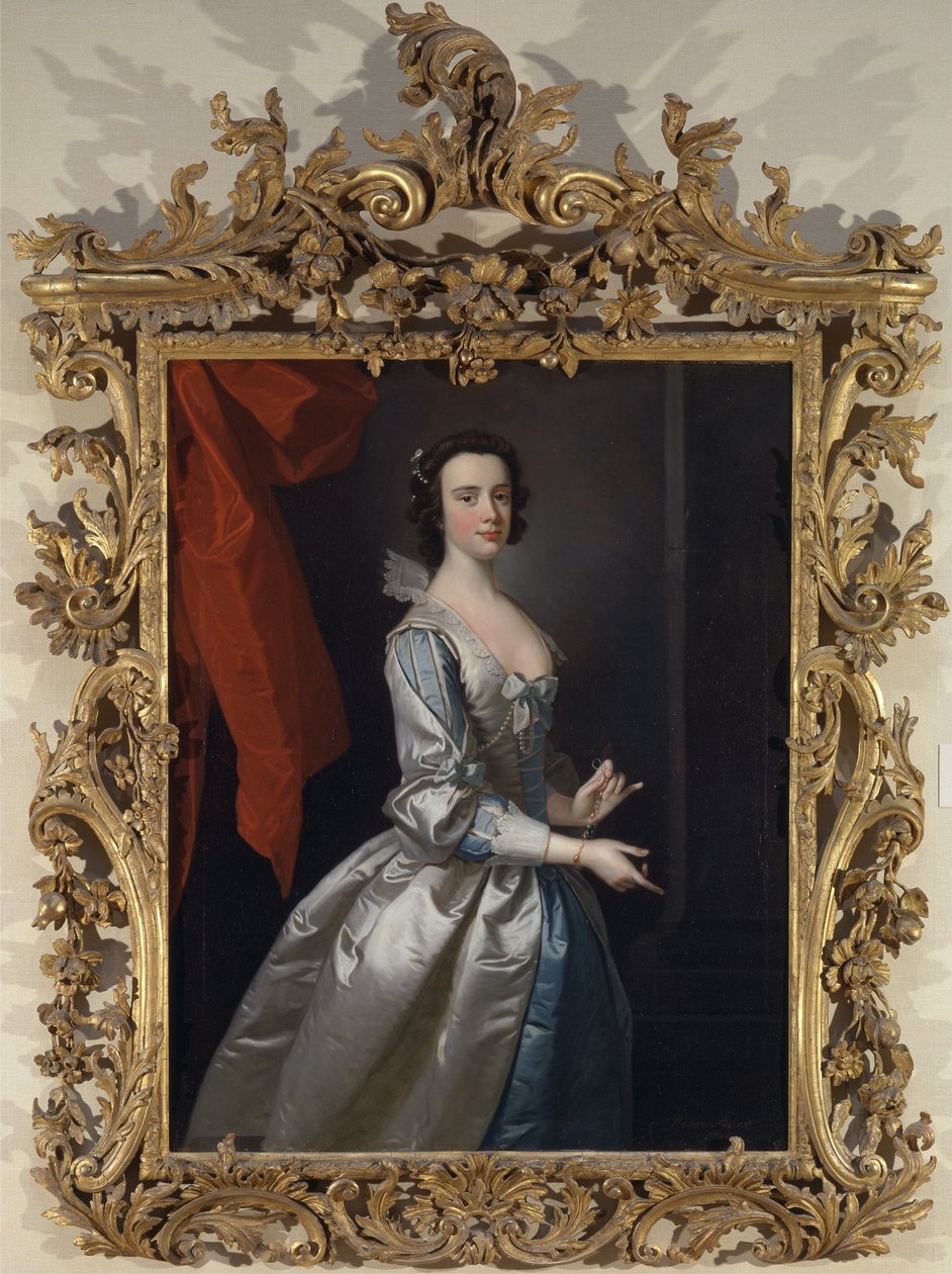 Portrett av en kvinne, sannsynligvis Elizabeth Aislabie, fra Studley Royal, Yorkshire av Thomas Hudson