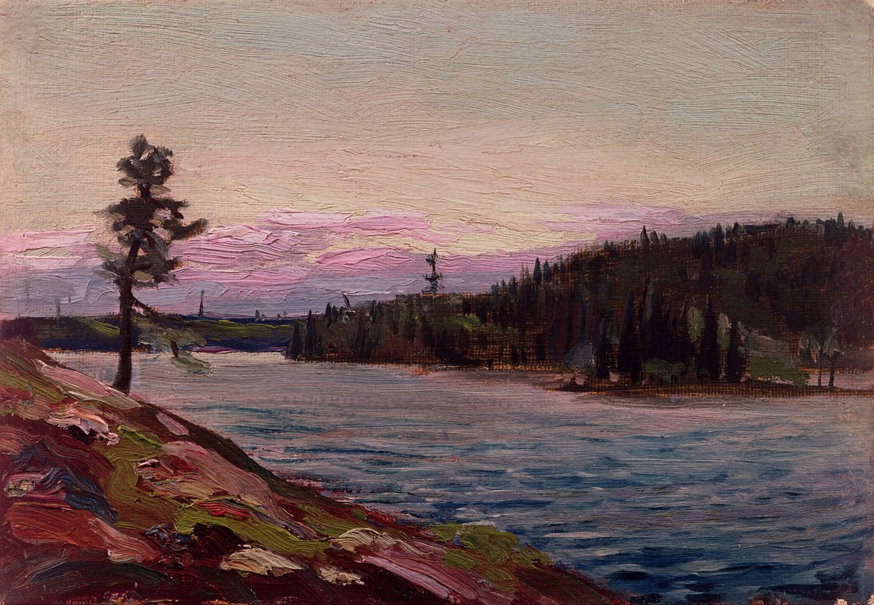 En nordkanadisk innsjø (bord) av Tom Thomson