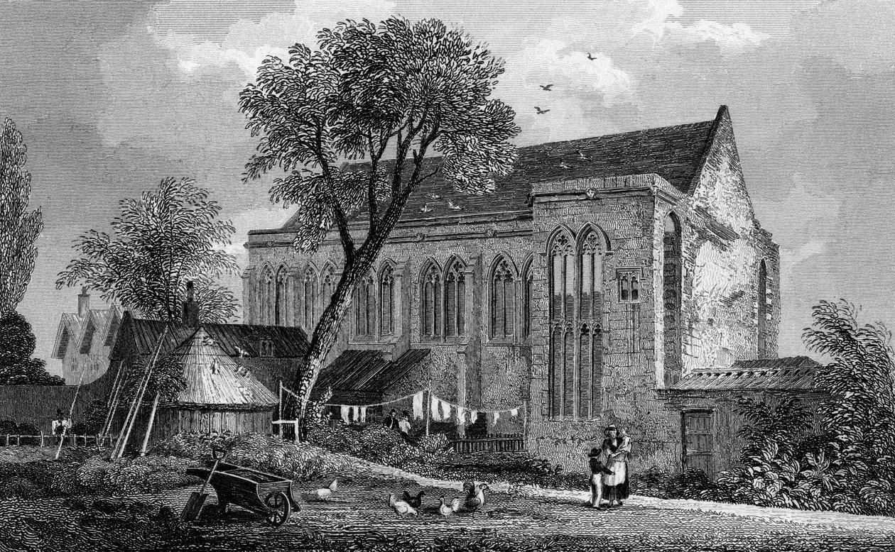 Eltham Palace, Kent, gravert av William Watkins, 1831 av Thomas Mann Baynes