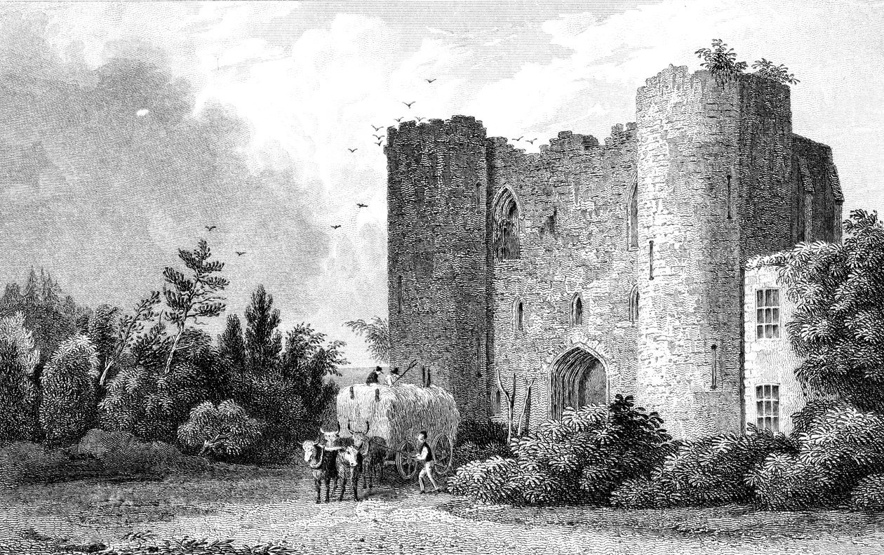Tunbridge Castle, Kent, gravert av S. Lacey, 1831 av Thomas Mann Baynes