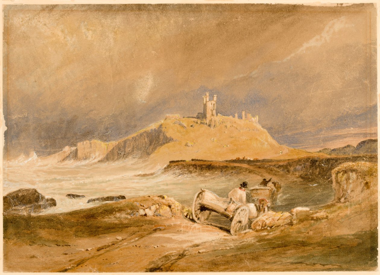 Dunstanburgh Castle (kroppsfarge) av Thomas Miles Richardson