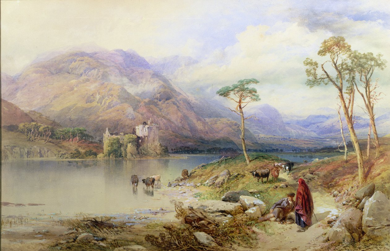 Kilchurn Castle på Loch Awe av Thomas Miles Richardson