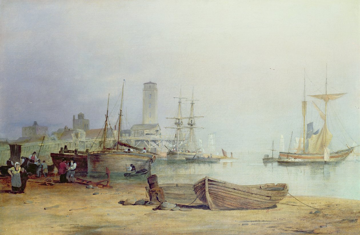 Lite lys, North Shields av Thomas Miles Richardson