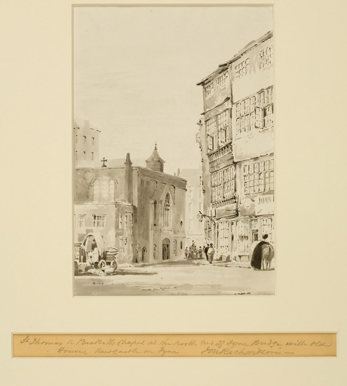 St Thomas a Beckets kapell (akvarell (vask) på papir) av Thomas Miles Richardson