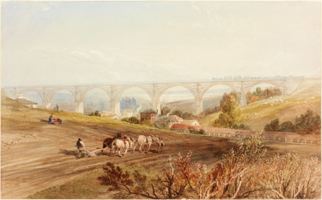 Willington Dene Viaduct (kroppsfarge) av Thomas Miles Richardson