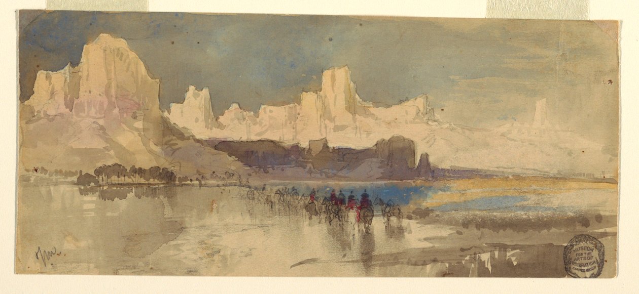 Tegning, Canyon of the Rio Virgin, Sør -Utah, 1873 av Thomas Moran