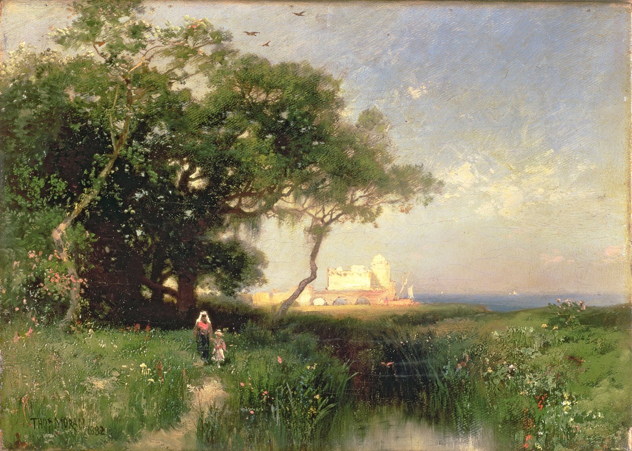 Kysten av Florida, 1882 av Thomas Moran